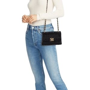 Badgley Mischka Black Sequin Shoulder Bag